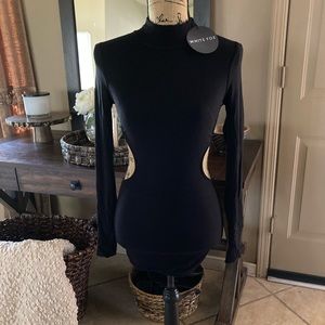 White Fox black mini dress